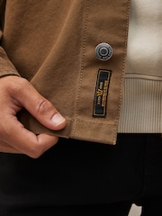 Tan Canvas Utility Shacket Overshirt - Image 6 of 11