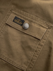 Tan Canvas Utility Shacket Overshirt - Image 7 of 11