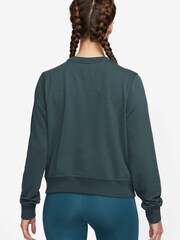 Nike Dark Green Dri-FIT One Long-Sleeved Crew-Neck Top - Image 2 of 3