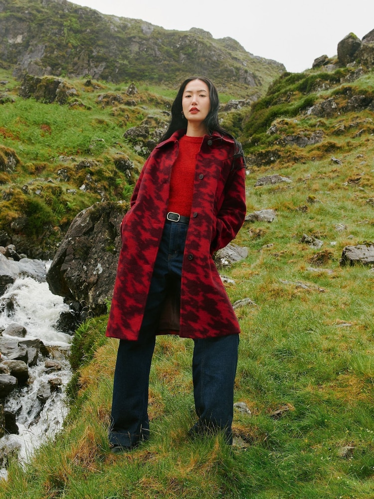 White Stuff Red Kelsey Wool Blend Coat - Image 1 of 8 White Stuff Red Kelsey Wool Blend Coat - Image 1 of 8