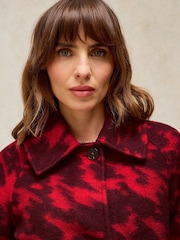 White Stuff Red Kelsey Wool Blend Coat - Image 6 of 8
