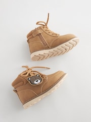 Tan Brown Bear Apron Front Boots With Zip Fastening - Image 5 of 5