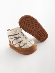 Neutral Borg Bungee Corduroy Boots - Image 4 of 5