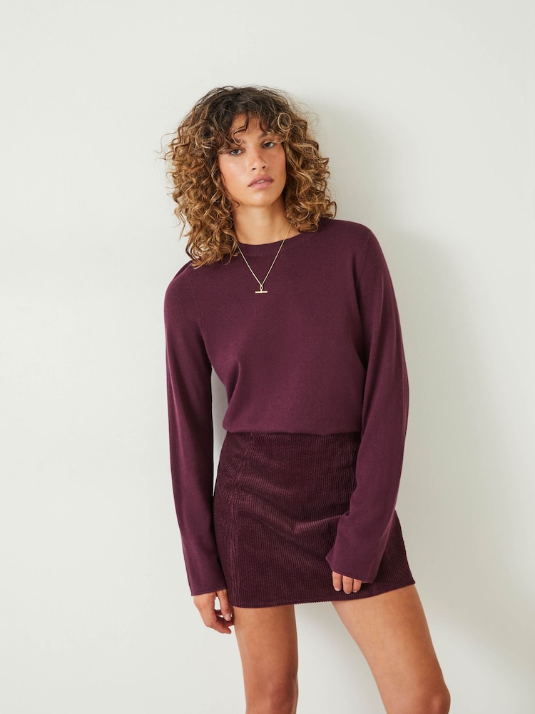 Hush Purple Lara Fine Knit Jumper - Image 1 of 5