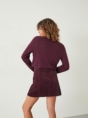 Hush Purple Lara Fine Knit Jumper - Image 2 of 5