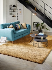 Ochre Yellow Premium Cosy Shaggy Rug - Image 1 of 6