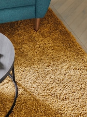 Ochre Yellow Premium Cosy Shaggy Rug - Image 4 of 6