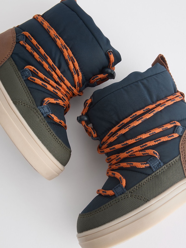 Marineblau/Khaki - Gesteppte, wasserabweisende Stiefel mit Thinsulate™-Thermofutter - Bild 6 von 6 Marineblau/Khaki - Gesteppte, wasserabweisende Stiefel mit Thinsulate™-Thermofutter - Bild 6 von 6