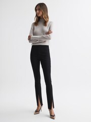 Reiss Camel/Black Gwyneth Leather Contrast Court Shoes - Image 13 of 13