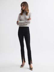 Reiss Camel/Black Gwyneth Leather Contrast Court Shoes - Image 2 of 5
