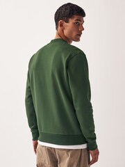 Khaki Green Jersey Bomber Jacket - Image 3 of 11