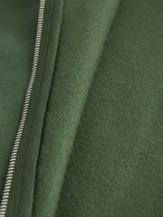 Khaki Green Jersey Bomber Jacket - Image 9 of 11