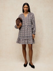 White Stuff Brown Easton Swing Dress - Image 2 of 7