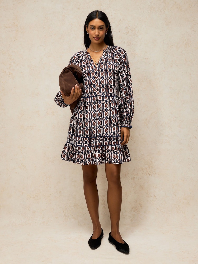 White Stuff Brown Easton Swing Dress - Image 2 of 7
