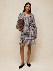 White Stuff Brown Easton Swing Dress - Image 3 of 7