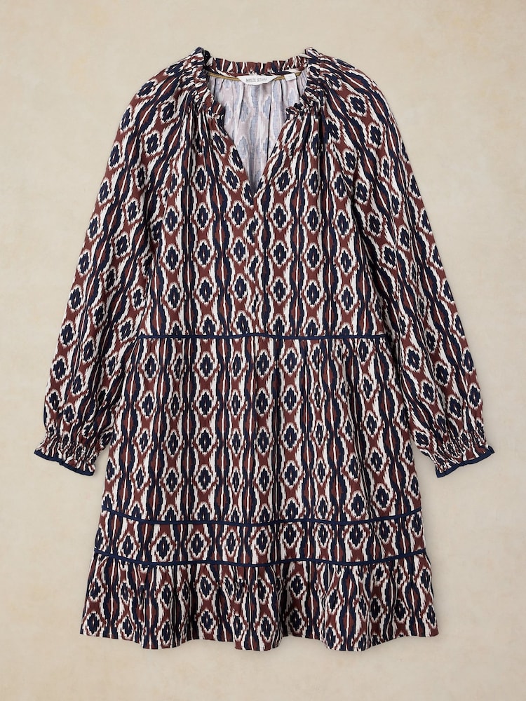 White Stuff Brown Easton Swing Dress - Image 7 of 7