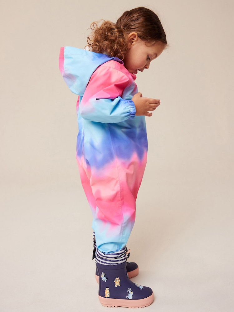 Blue Waterproof Printed Puddlesuit (3mths-7yrs) - Image 2 of 5