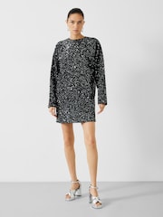 Hush Silver Mischa Sequin Mini Dress - Image 1 of 5