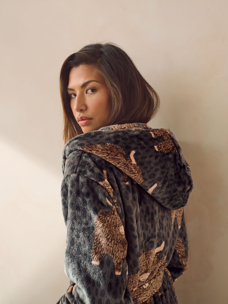 Charcoal Grey Hamish Dressing Gown - Image 3 of 5