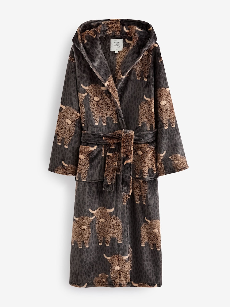 Charcoal Grey Hamish Dressing Gown - Image 4 of 5