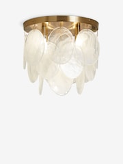 Lipsy White/Clear Marble Effect Flush Ceiling Light - Image 5 of 5