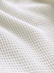 White 100% Cotton Waffle Dressing Gown - Image 7 of 7