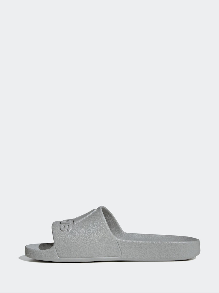 adidas Grey Sportswear Adilette Aqua Slides - Image 2 of 9