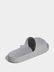 adidas Grey Sportswear Adilette Aqua Slides - Image 4 of 9