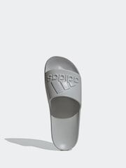 adidas Grey Sportswear Adilette Aqua Slides - Image 5 of 9