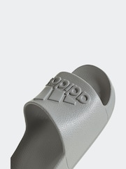 adidas Grey Sportswear Adilette Aqua Slides - Image 8 of 9
