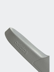 adidas Grey Sportswear Adilette Aqua Slides - Image 9 of 9