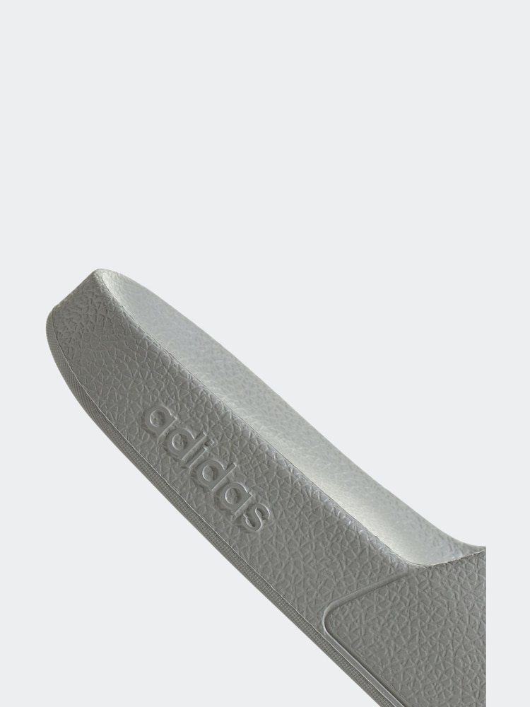 adidas Grey Sportswear Adilette Aqua Slides - Image 9 of 9