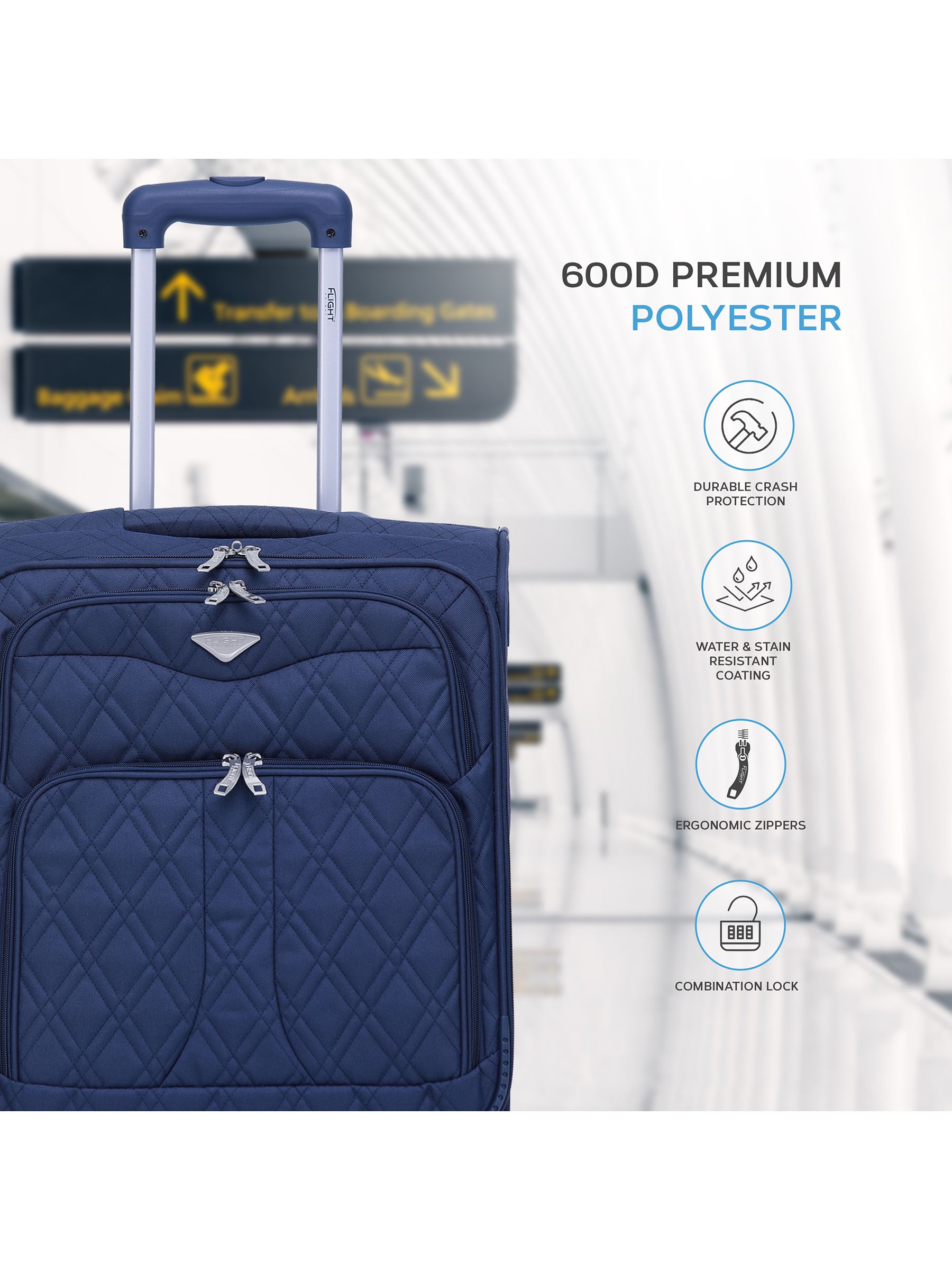 Buy Flight Knight Navy 55x40x20cm Ryanair Priority Soft Case Cabin