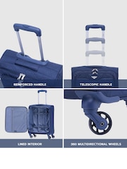 Flight Knight Navy 55x40x20cm Ryanair Priority Soft Case Cabin Carry On Suitcase Hand Luggage - Image 7 of 7