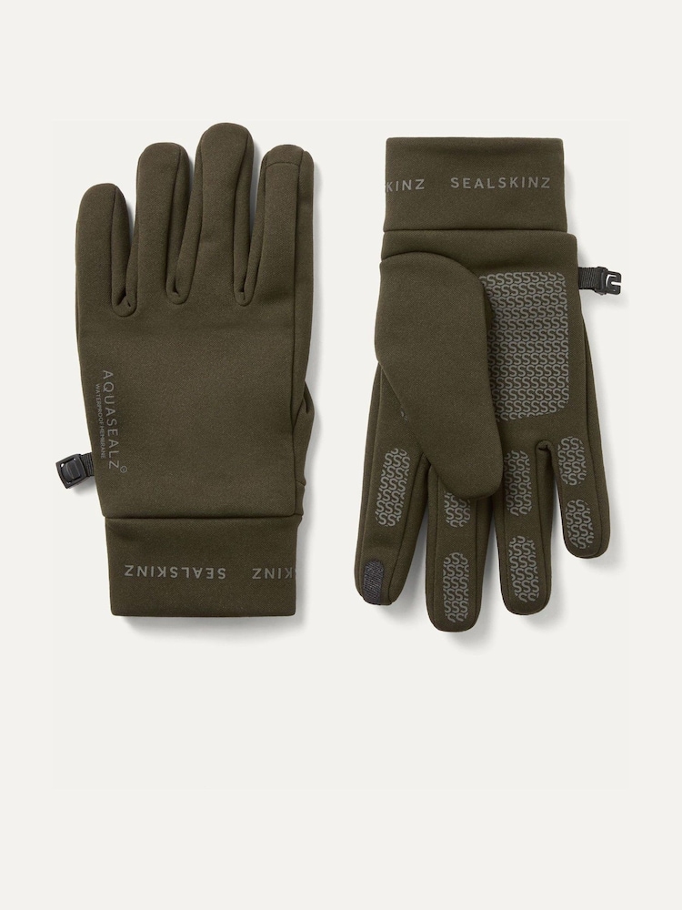 Sealskinz Green Acle Waterproof Soft Shell Gloves - Image 1 of 3 Sealskinz Green Acle Waterproof Soft Shell Gloves - Image 1 of 3