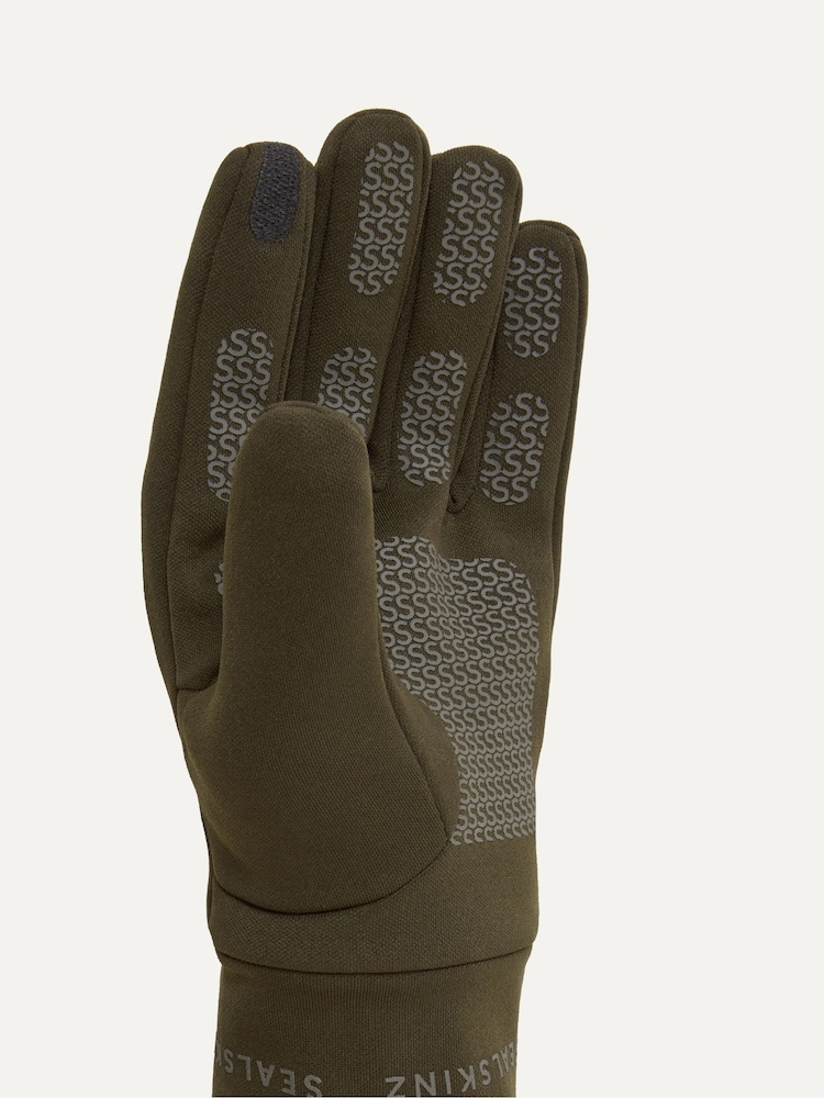 Sealskinz Green Acle Waterproof Soft Shell Gloves - Image 3 of 3 Sealskinz Green Acle Waterproof Soft Shell Gloves - Image 3 of 3