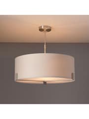 Gallery Grey Stoke Nickel Pendant Ceiling Light - Image 1 of 7