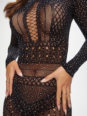 Ann Summers Black Glitter Jewelled Janelle Dress - Image 3 of 3