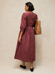 White Stuff Red Lucy Embroidered Cord Dress - Image 2 of 6