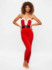 Ann Summers Red Christmas Sexy Santa Velvet Jumpsuit - Image 1 of 4