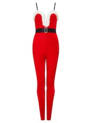 Ann Summers Red Christmas Sexy Santa Velvet Jumpsuit - Image 4 of 4