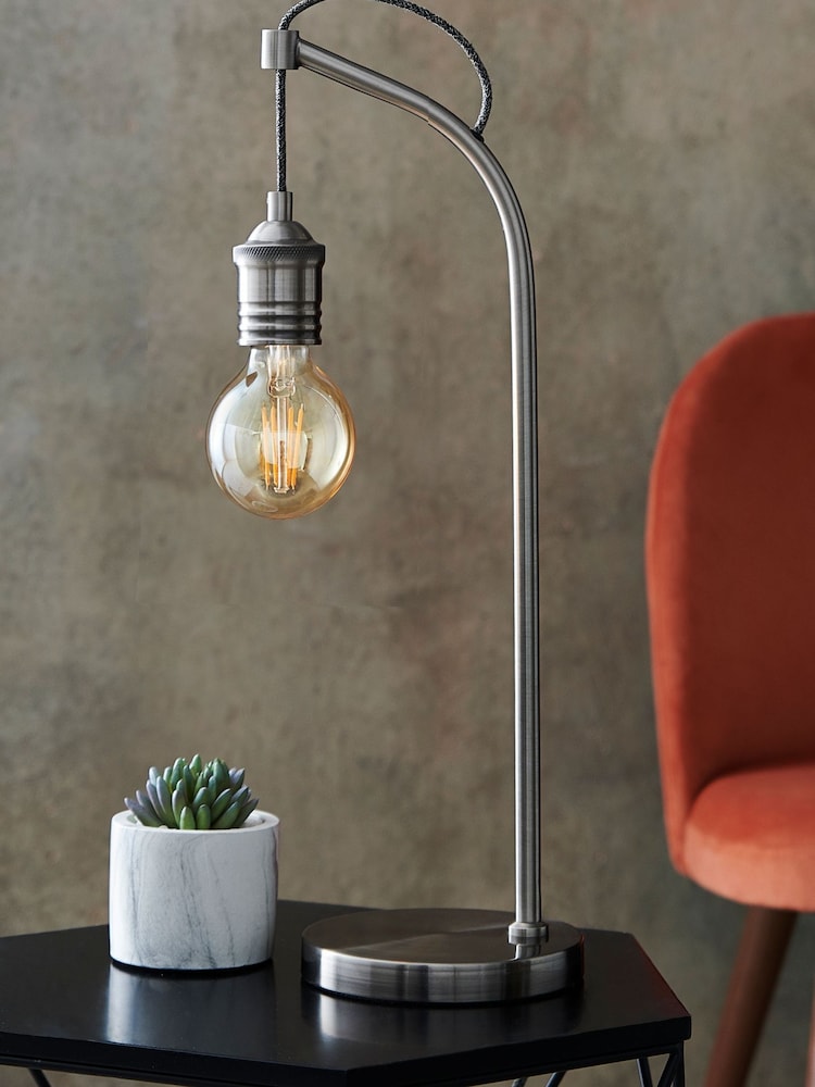Brushed Silver Newark Table Lamp - Image 1 of 9