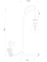 Brushed Silver Newark Table Lamp - Image 7 of 9