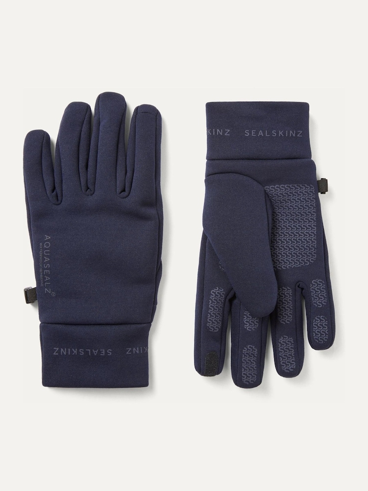 Sealskinz Blue Acle Waterproof Soft Shell Gloves - Image 1 of 3 Sealskinz Blue Acle Waterproof Soft Shell Gloves - Image 1 of 3