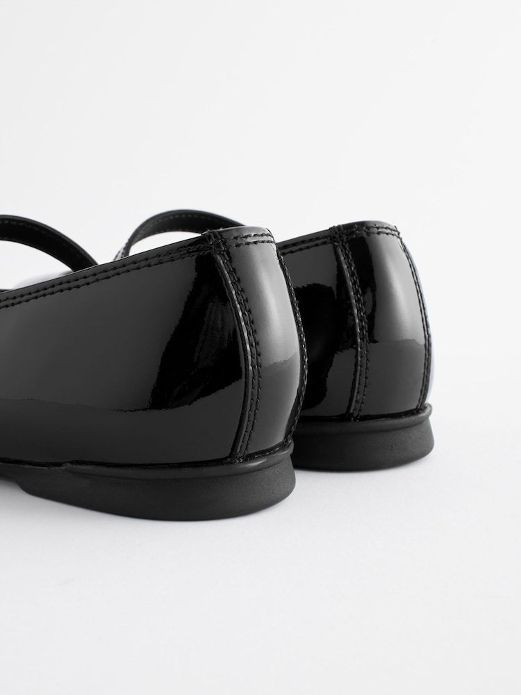 Black Patent Wide Fit (G) Leather Mary Jane School Shoes - Image 7 of 7