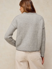 White Stuff Grey Justine Wool Blend Jumper - Image 3 of 6