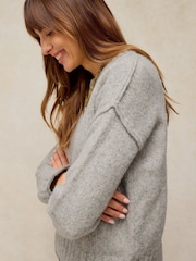 White Stuff Grey Justine Wool Blend Jumper - Image 4 of 6