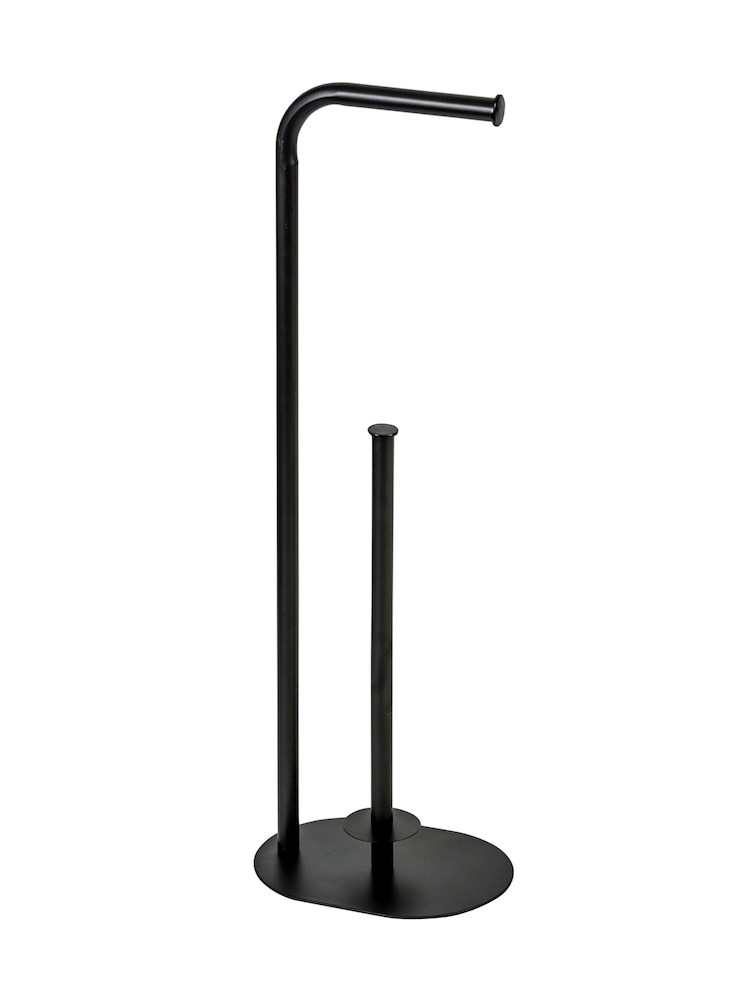 Showerdrape Black Aspen Freestanding Toilet Roll and Spare Paper Holder - Image 3 of 3