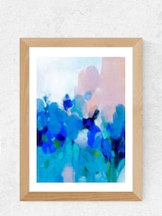 East End Prints White Impression Of Blue Flower Print by Ana Rut Bre - Image 1 of 3