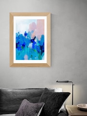 East End Prints White Impression Of Blue Flower Print by Ana Rut Bre - Image 2 of 3